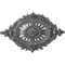 Ekena Millwork Antonio Ceiling Medallion, Hand-Painted Silver, 35 7/8"W x 22 1/2"H x 4 3/8"P CM35X22ANSLS - alternate 1